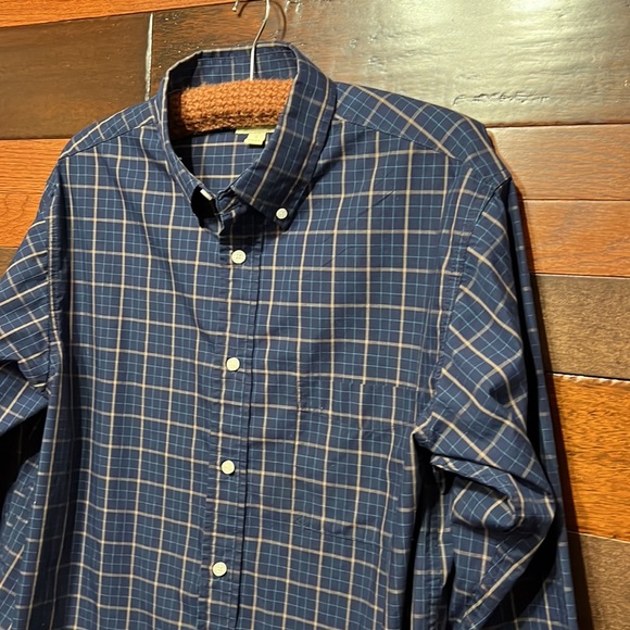 Hagger Clothing Collared Long Sleeve Navy Blue Causal Button Down Shirt - Picture 3 of 9